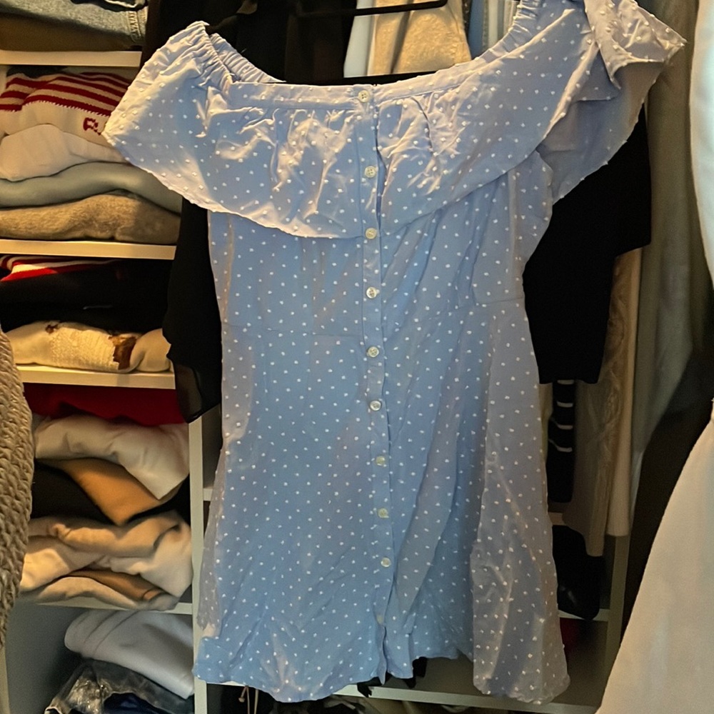 Topshop off the shoulder dress